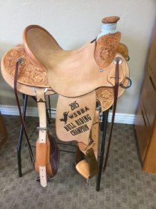 Made by Burns Saddlery The 2015 Bull Rider Year-End Champion will get this beautiful saddle. 